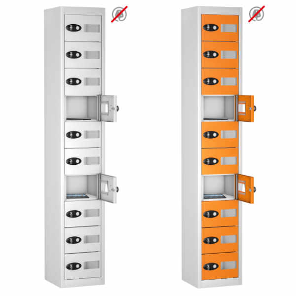 8 Compartment Recharging Laptop Locker - 3