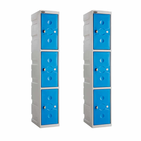 3 Tier Plastic Gym Locker - 6