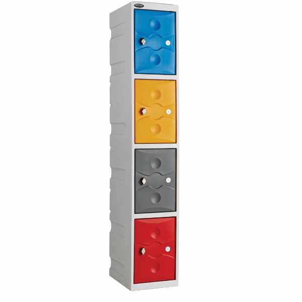 4 Tier Plastic School Locker - 1