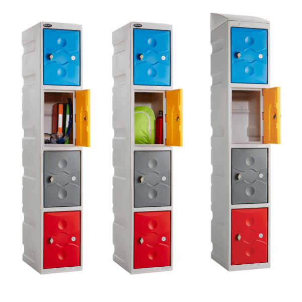 4 Tier Plastic School Locker - 5